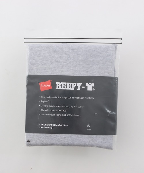 HANES（ヘインズ）の「【Hanes/ヘインズ】メンズ BEEFY-T Tシャツ（Tシャツ/カットソー・メンズ・ブラック/ヘザーグレー/ネイビー/ホワイト・LARGE/X-SMALL/X-LARGE/MEDIUM/SMALL）」の18枚目の写真
