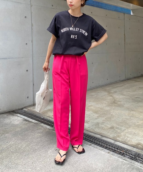 CAPRICIEUX LE'MAGE（カプリシューレマージュ）の「N.V.S.カレッジＴシャツ（Tシャツ/カットソー・レディース・ブラック/ホワイト・FREE）」の16枚目の写真