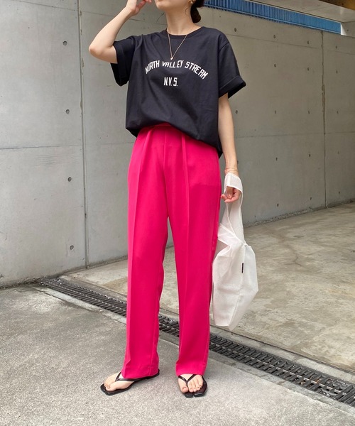 CAPRICIEUX LE'MAGE（カプリシューレマージュ）の「N.V.S.カレッジＴシャツ（Tシャツ/カットソー・レディース・ブラック/ホワイト・FREE）」の18枚目の写真