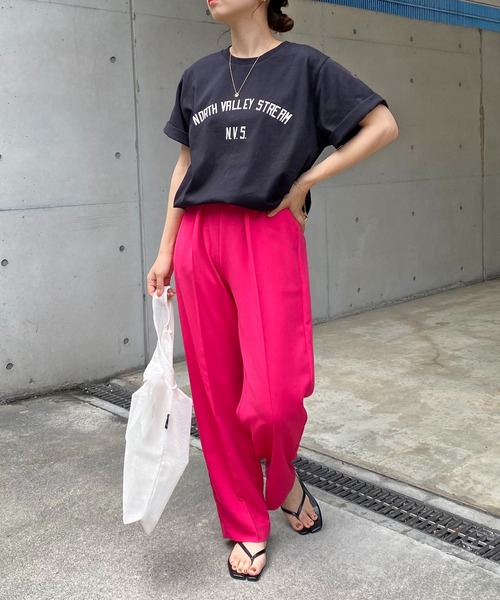 CAPRICIEUX LE'MAGE（カプリシューレマージュ）の「N.V.S.カレッジＴシャツ（Tシャツ/カットソー・レディース・ブラック/ホワイト・FREE）」の19枚目の写真