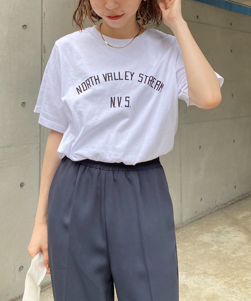 CAPRICIEUX LE'MAGE（カプリシューレマージュ）の「N.V.S.カレッジＴシャツ（Tシャツ/カットソー・レディース・ブラック/ホワイト・FREE）」の20枚目の写真