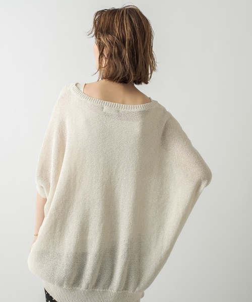 RIVE DROITE（リヴドロワ）の「ペーパーフリゼBIGサイズニット（ニット/セーター・レディース・チャコールグレー/ブラウン/ホワイト系その他・FREE）」の16枚目の写真