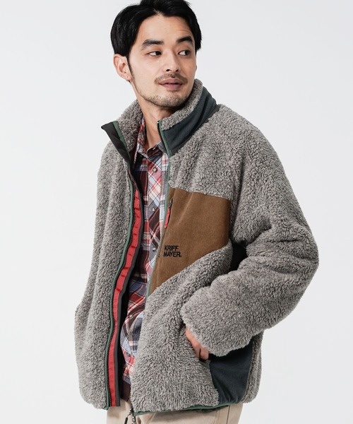 KRIFF MAYER(クリフメイヤー)の「シャギーボアJK(その他アウター・メンズ・ベージュ/レンガ/カラフル/ナチュラル/カーキ/その他5/グレー/ネイビー・SMALL/MEDIUM/LARGE/X-LARGE)」の2枚目の写真