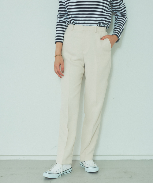 Rouge vif(ルージュヴィフ)の「【セットアップ対応】ツィルテーパードパンツ(その他パンツ・レディース・ネイビー/サックスブルー/アイボリー・40/38/36/34)」の2枚目の写真