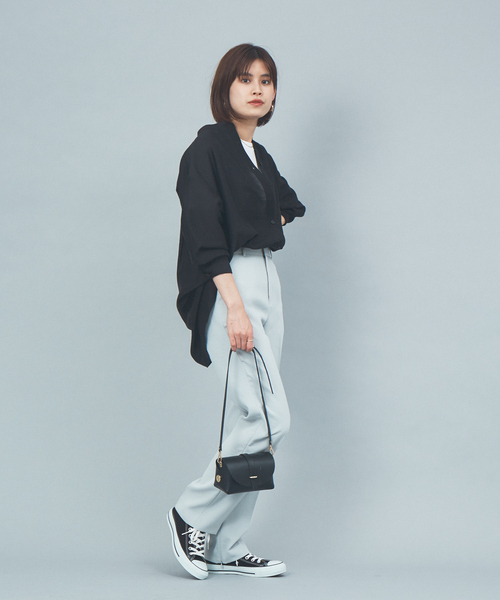 Rouge vif(ルージュヴィフ)の「【セットアップ対応】ツィルテーパードパンツ(その他パンツ・レディース・ネイビー/サックスブルー/アイボリー・40/38/36/34)」の9枚目の写真