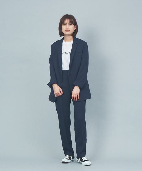 Rouge vif(ルージュヴィフ)の「【セットアップ対応】ツィルテーパードパンツ(その他パンツ・レディース・ネイビー/サックスブルー/アイボリー・40/38/36/34)」の14枚目の写真