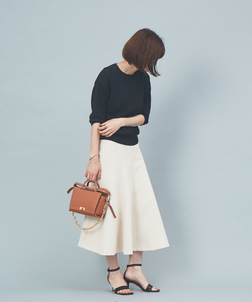 Rouge vif（ルージュヴィフ）の「【セットアップ対応】アイレットニットプルオーバー（ニット/セーター・レディース・ネイビー/ブラック・フリー）」の4枚目の写真