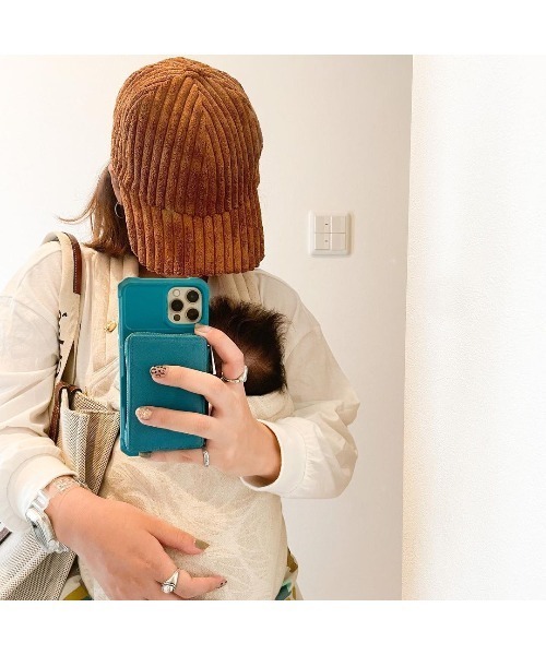 14+（イチヨンプラス）の「コーデュロイキャップ（キャップ・レディース・ブラック/ダークブラウン/ベージュ/ブラウン/オフホワイト/ピンク/ミント・FREE）」の14枚目の写真