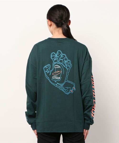 SANTA CRUZ（サンタクルーズ）の「【ムラサキスポーツ別注】SANTACRUZ/サンタクルーズ  ビッグシルエット  バックプリントロンT   502213433（Tシャツ/カットソー・レディース・ホワイト/グレー/グリーン・M/L）」の20枚目の写真