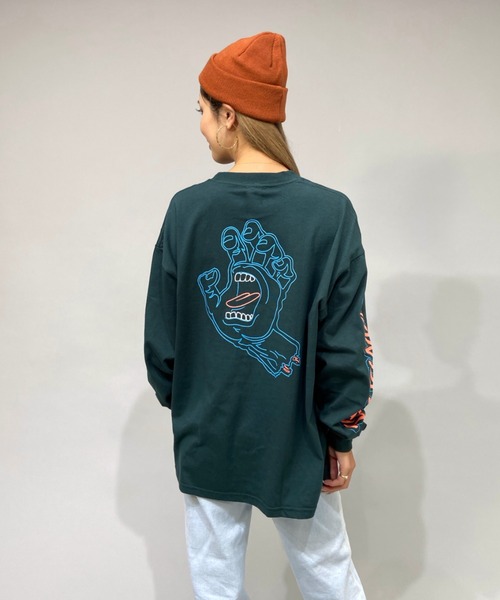 SANTA CRUZ（サンタクルーズ）の「【ムラサキスポーツ別注】SANTACRUZ/サンタクルーズ  ビッグシルエット  バックプリントロンT   502213433（Tシャツ/カットソー・レディース・ホワイト/グレー/グリーン・M/L）」の14枚目の写真