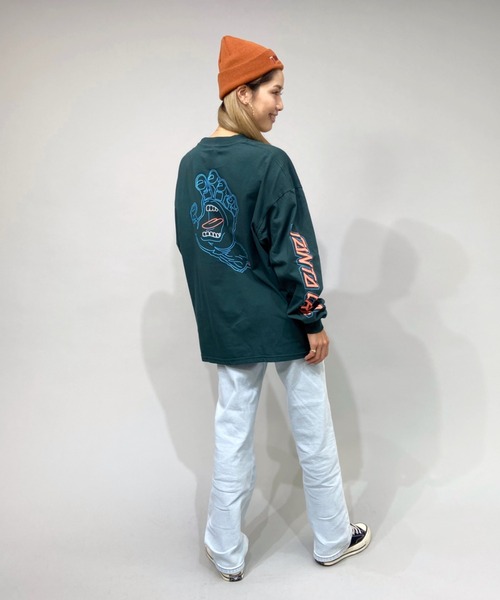 SANTA CRUZ（サンタクルーズ）の「【ムラサキスポーツ別注】SANTACRUZ/サンタクルーズ  ビッグシルエット  バックプリントロンT   502213433（Tシャツ/カットソー・レディース・ホワイト/グレー/グリーン・M/L）」の17枚目の写真
