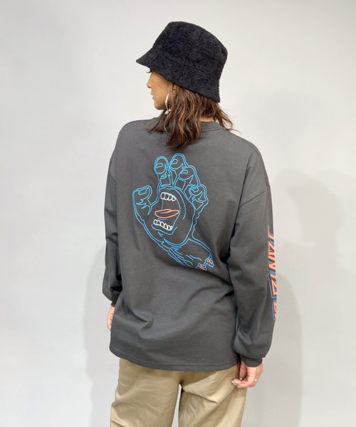 SANTA CRUZ（サンタクルーズ）の「【ムラサキスポーツ別注】SANTACRUZ/サンタクルーズ  ビッグシルエット  バックプリントロンT   502213433（Tシャツ/カットソー・レディース・ホワイト/グレー/グリーン・M/L）」の10枚目の写真