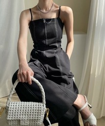 KOR | 背中あきフロントジップサロペット/オールインワン(サロペット/オーバーオール)