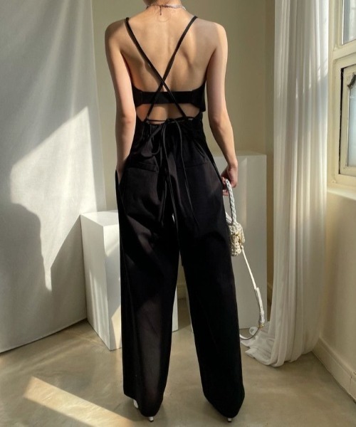 KOR(ケーオーアール)の「背中あきフロントジップサロペット/オールインワン(サロペット/オーバーオール・レディース・ホワイト/ブラック/ブルー・S/M/L)」の15枚目の写真