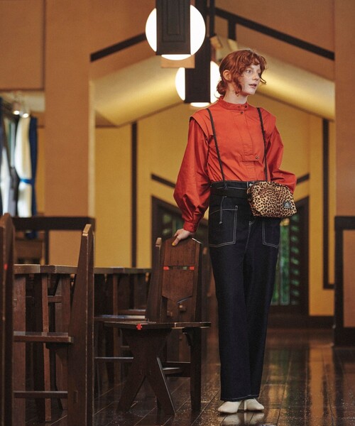 FREAK'S STORE(フリークスストア)の「バルーンスリーブブラウス(シャツ/ブラウス・レディース・レンガ/ブラック/ホワイト・フリ-)」の4枚目の写真