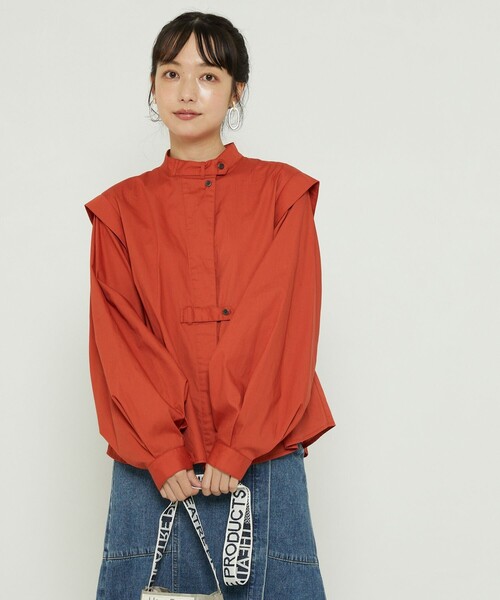 FREAK'S STORE(フリークスストア)の「バルーンスリーブブラウス(シャツ/ブラウス・レディース・レンガ/ブラック/ホワイト・フリ-)」の5枚目の写真