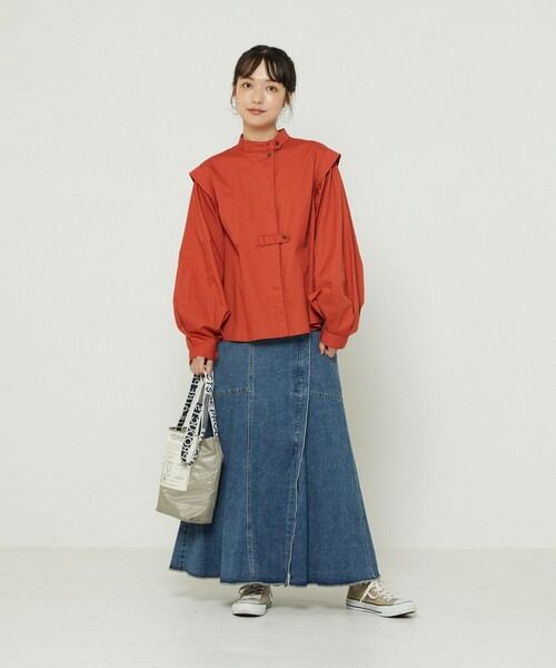 FREAK'S STORE(フリークスストア)の「バルーンスリーブブラウス(シャツ/ブラウス・レディース・レンガ/ブラック/ホワイト・フリ-)」の8枚目の写真