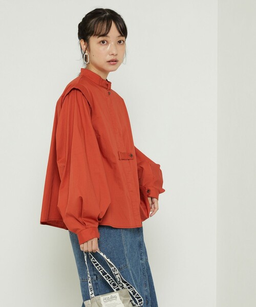 FREAK'S STORE(フリークスストア)の「バルーンスリーブブラウス(シャツ/ブラウス・レディース・レンガ/ブラック/ホワイト・フリ-)」の9枚目の写真