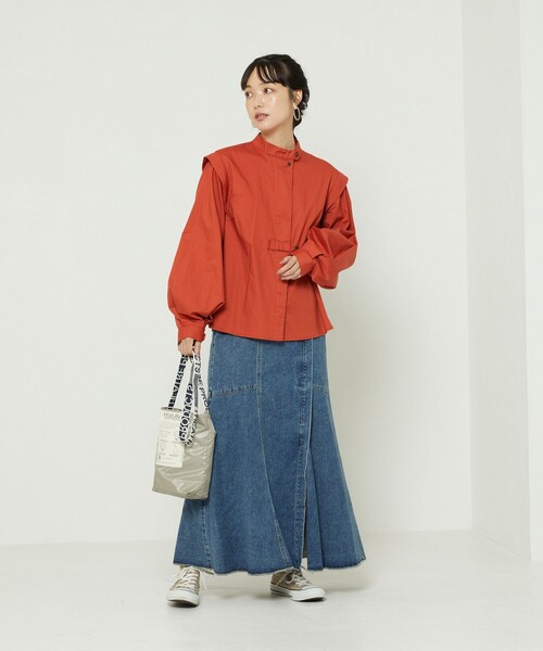 FREAK'S STORE(フリークスストア)の「バルーンスリーブブラウス(シャツ/ブラウス・レディース・レンガ/ブラック/ホワイト・フリ-)」の11枚目の写真