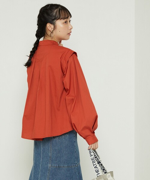 FREAK'S STORE(フリークスストア)の「バルーンスリーブブラウス(シャツ/ブラウス・レディース・レンガ/ブラック/ホワイト・フリ-)」の13枚目の写真