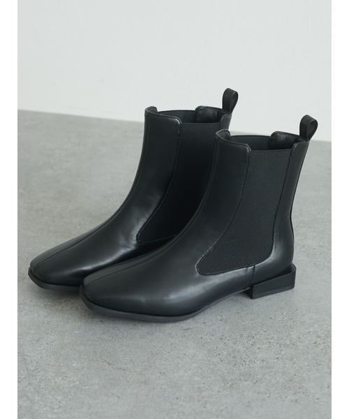 Green Parks(グリーンパークス)の「【WEB限定サイズあり】サイドゴアブーツ**(ブーツ・レディース・ブラック/その他8・M/S/XL/XS/L)」の2枚目の写真