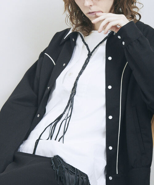 GLOSTER(グロスター)の「【GLOSTER/グロスター】JAPAN MADE リメイクレザー ネックレス(ネックレス・メンズ・ブラック・FREE)」の6枚目の写真