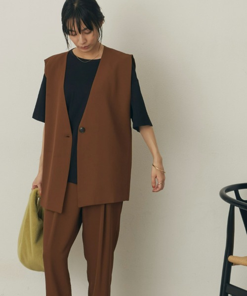 Auntie Rosa Holiday（アンティローザホリデー）の「カラーレスジレ（ベスト・レディース・アイボリー/ブラック/ブラウン・FREE）」の3枚目の写真