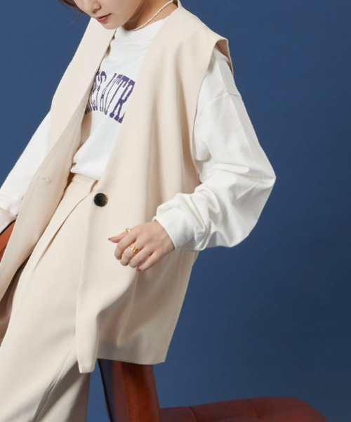 Auntie Rosa Holiday（アンティローザホリデー）の「カラーレスジレ（ベスト・レディース・アイボリー/ブラック/ブラウン・FREE）」の2枚目の写真