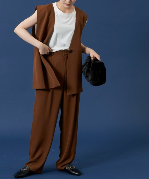 Auntie Rosa Holiday（アンティローザホリデー）の「カラーレスジレ（ベスト・レディース・アイボリー/ブラック/ブラウン・FREE）」の5枚目の写真