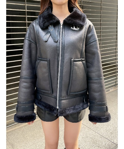 ENVYM（アンビー）の「ルーズボンバーＪＫ（その他アウター・レディース・ブラック/ベージュ/グレー・FREE）」の16枚目の写真