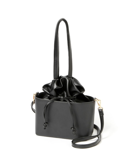 mysty woman（ミスティウーマン）の「ボックスIN巾着バッグ 236927（ショルダーバッグ・レディース・ブラック/ベージュ/アイボリー・FREE）」の14枚目の写真