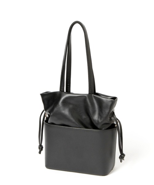 mysty woman（ミスティウーマン）の「ボックスIN巾着バッグ 236927（ショルダーバッグ・レディース・ブラック/ベージュ/アイボリー・FREE）」の19枚目の写真