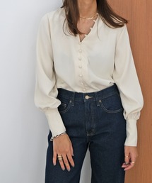 AKTE | ディープVネックブラウス(シャツ/ブラウス)