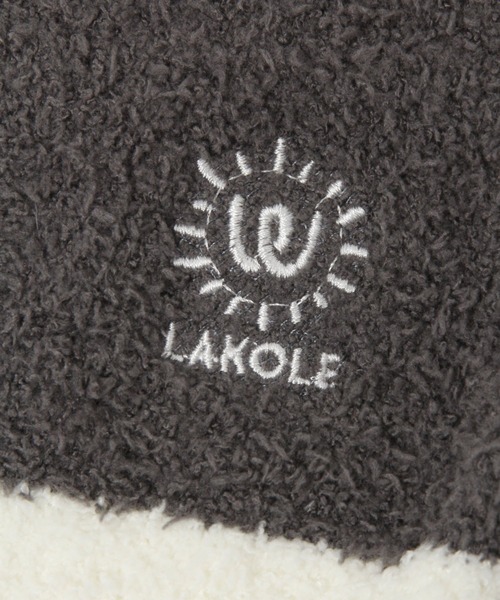 LAKOLE（ラコレ）の「ライン柄ニットボディウォーマー / 216584（その他ルームウェア・レディース・ベージュ/ピンク/グリーン/チャコール・FREE）」の5枚目の写真