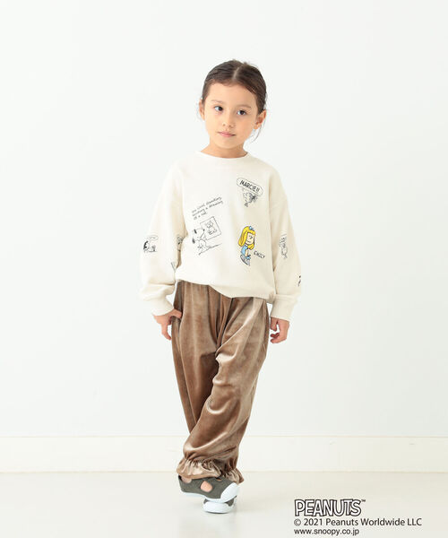 B:MING by BEAMS（ビーミングバイビームス）の「B:MING by BEAMS / Peanuts 総柄 スウェット（90~140cm）（スウェット・キッズ・オフホワイト/サックスブルー・120/130/140/100/110/90）」の6枚目の写真