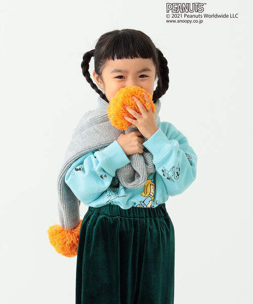 B:MING by BEAMS（ビーミングバイビームス）の「B:MING by BEAMS / Peanuts 総柄 スウェット（90~140cm）（スウェット・キッズ・オフホワイト/サックスブルー・120/130/140/100/110/90）」の9枚目の写真