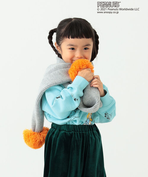 B:MING by BEAMS（ビーミングバイビームス）の「B:MING by BEAMS / Peanuts 総柄 スウェット（90~140cm）（スウェット・キッズ・オフホワイト/サックスブルー・120/130/140/100/110/90）」の11枚目の写真