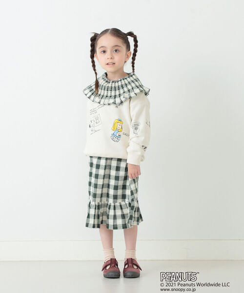 B:MING by BEAMS（ビーミングバイビームス）の「B:MING by BEAMS / Peanuts 総柄 スウェット（90~140cm）（スウェット・キッズ・オフホワイト/サックスブルー・120/130/140/100/110/90）」の13枚目の写真
