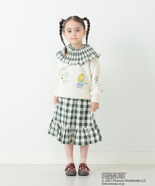 B:MING by BEAMS（ビーミングバイビームス）の「B:MING by BEAMS / Peanuts 総柄 スウェット（90~140cm）（スウェット・キッズ・オフホワイト/サックスブルー・120/130/140/100/110/90）」の14枚目の写真