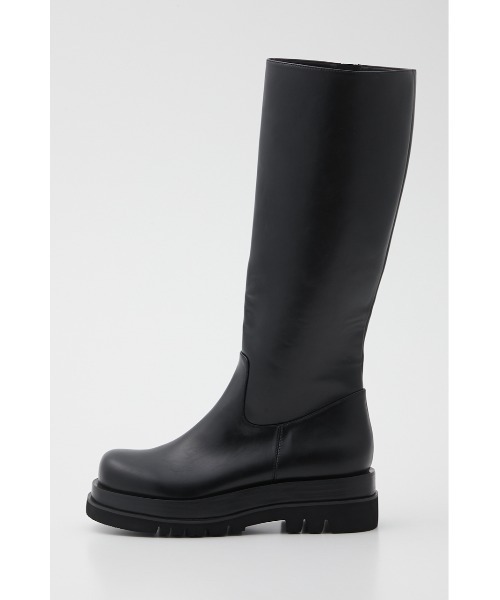 SLY（スライ）の「ROUND TOE KNEE BOOTS/ラウンドトゥニーブーツ（ブーツ・レディース・ブラック・SMALL/MEDIUM/LARGE）」の1枚目の写真