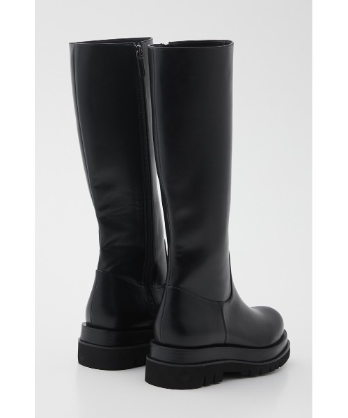 SLY（スライ）の「ROUND TOE KNEE BOOTS/ラウンドトゥニーブーツ（ブーツ・レディース・ブラック・SMALL/MEDIUM/LARGE）」の2枚目の写真