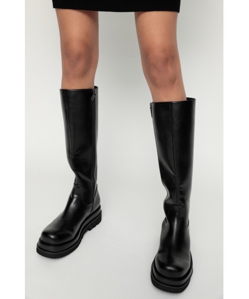SLY（スライ）の「ROUND TOE KNEE BOOTS/ラウンドトゥニーブーツ（ブーツ・レディース・ブラック・SMALL/MEDIUM/LARGE）」の10枚目の写真