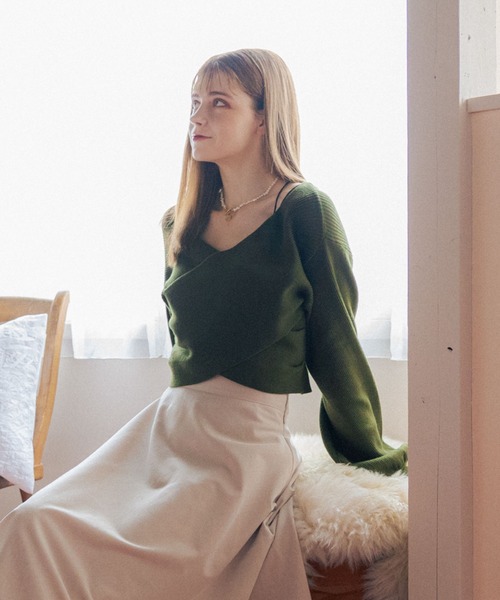 archives（アルシーヴ）の「クロスリブニットプルオーバー（ニット