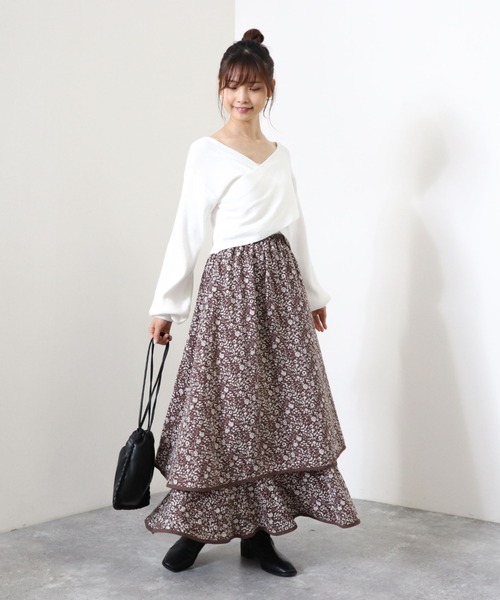 archives（アルシーヴ）の「クロスリブニットプルオーバー（ニット/セーター・レディース・オフホワイト/グレイッシュベージュ/マスタード/ブラウン/グリーン/ブラック・MEDIUM）」の19枚目の写真