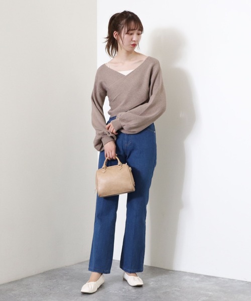 archives（アルシーヴ）の「クロスリブニットプルオーバー（ニット/セーター・レディース・オフホワイト/グレイッシュベージュ/マスタード/ブラウン/グリーン/ブラック・MEDIUM）」の22枚目の写真