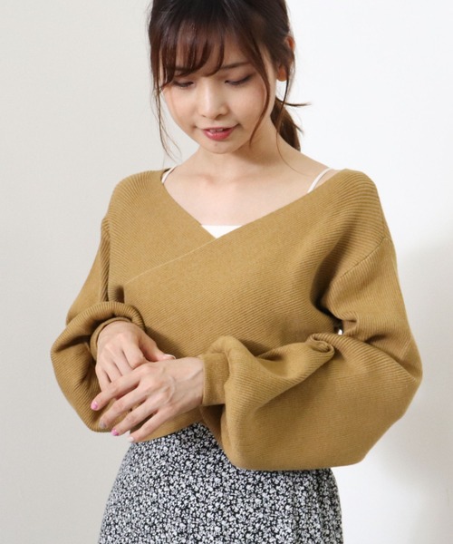 archives（アルシーヴ）の「クロスリブニットプルオーバー（ニット