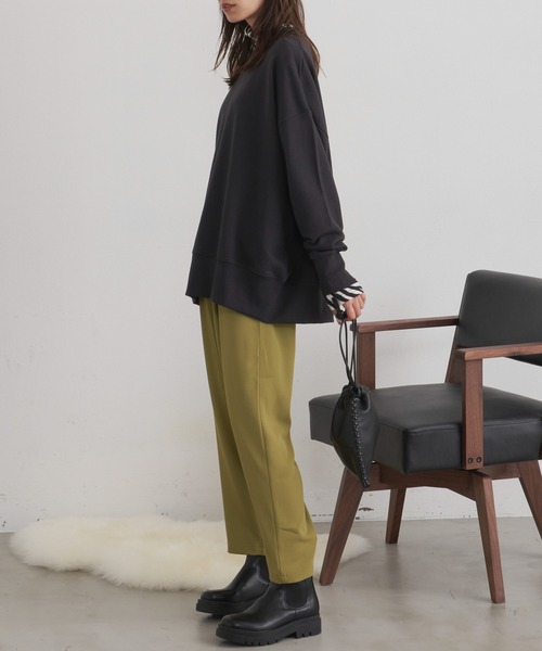 Auntie Rosa Holiday（アンティローザホリデー）の「オーバーサイズカラースウェットプルオーバー（スウェット・レディース・チャコールグレー/レッド/オレンジ/グリーン/アイボリー/ピンク/ホワイト・FREE）」の14枚目の写真