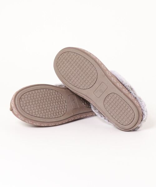 moz（モズ）の「moz(モズ) 裏ボア もこもこ ファースリッポン（スリッポン・レディース・ブラック/ダークベージュ/アイボリー・M/LL/S/L）」の4枚目の写真