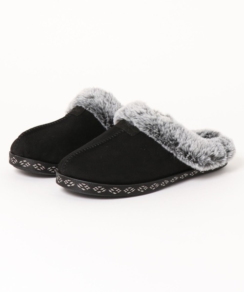 moz（モズ）の「moz(モズ) 裏ボア もこもこ ファースリッポン（スリッポン・レディース・ブラック/ダークベージュ/アイボリー・M/LL/S/L）」の8枚目の写真