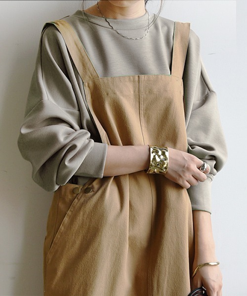 and it_（アンドイット）の「ダンボールニットワイドプルオーバー（スウェット・レディース・ブルー/グレイッシュベージュ/チャコールグレー/パープル/ミント/ベージュ/モカ/ブラック/ダークブラウン/ネイビー/オフホワイト/杢グレー・FREE）」の18枚目の写真